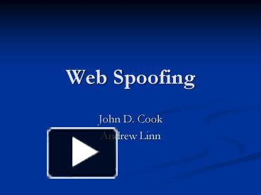 Web Spoofing