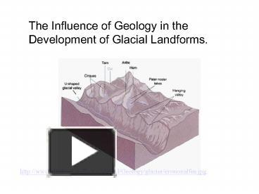 Ppt The Influence Of Geology In The Development Of Glacial Landforms