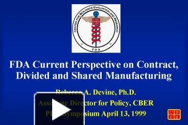 Ppt Fda Current Perspective On Contract Divided And Shared