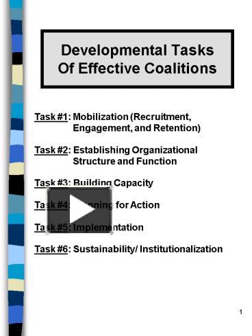 PPT – Developmental Tasks Of Effective Coalitions PowerPoint ...