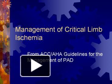 PPT – Management Of Critical Limb Ischemia PowerPoint Presentation ...