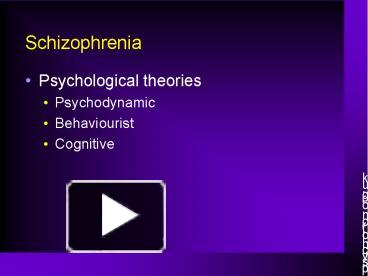 PPT – Schizophrenia PowerPoint Presentation | Free To Download - Id ...