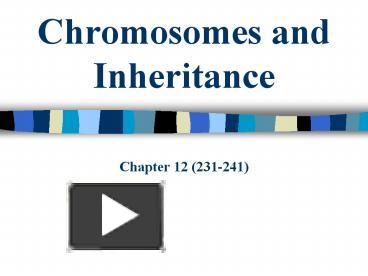 PPT Chromosomes And Inheritance Chapter 12 231241 PowerPoint