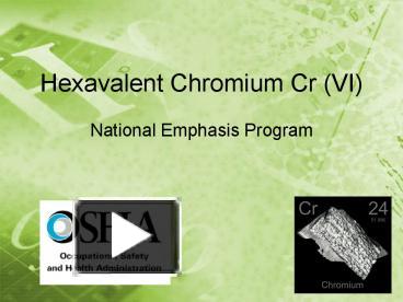 PPT – Hexavalent Chromium Cr (VI) PowerPoint Presentation | Free To ...