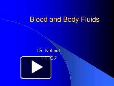 types of body fluids ppt