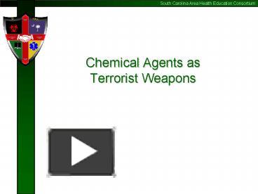 PPT – Chemical Agents As Terrorist Weapons PowerPoint Presentation ...