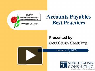 PPT – Accounts Payables Best Practices PowerPoint Presentation | Free ...