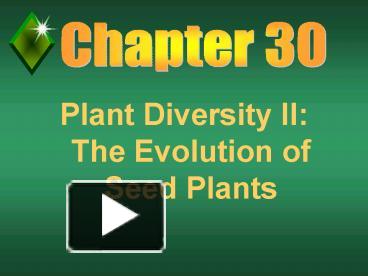 Ppt Plant Diversity Ii The Evolution Of Seed Plants Powerpoint