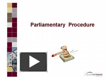 PPT – Parliamentary Procedure PowerPoint Presentation | Free To View ...