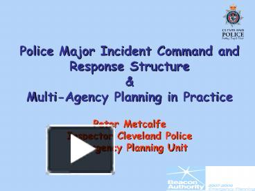 PPT – Police Major Incident Command And Response Structure PowerPoint ...