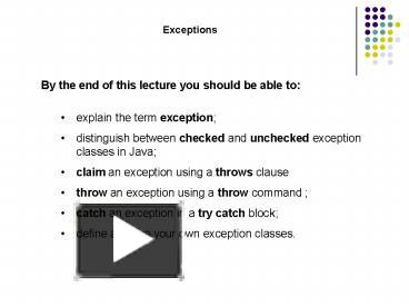 PPT Exceptions PowerPoint Presentation Free To View Id 12e966 MDI2Z