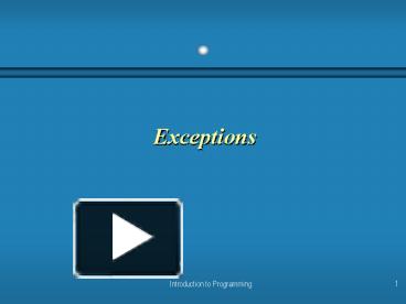 PPT - Handling Exceptions PowerPoint Presentation, free download -  ID:4167978