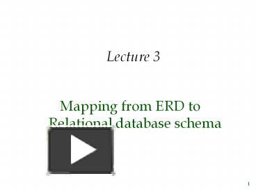 PPT – Mapping From ERD To Relational Database Schema PowerPoint ...