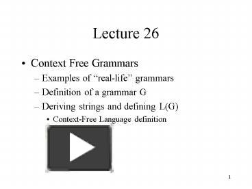 Ppt Context Free Grammars Powerpoint Presentation Free To Download Id E Otkzm