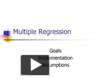 PPT – Multiple Regression PowerPoint Presentation | Free To View - Id ...