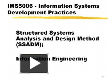 PPT – Structured Systems Analysis And Design Method SSADM PowerPoint ...