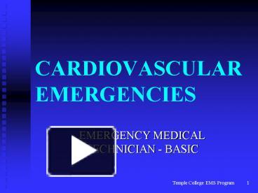 PPT – CARDIOVASCULAR EMERGENCIES PowerPoint Presentation | Free To View ...