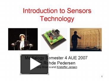 PPT – Introduction To Sensors Technology PowerPoint Presentation | Free ...