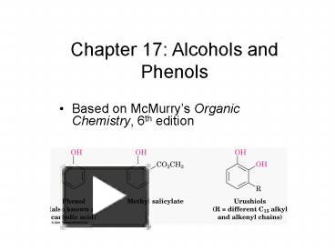 Ppt Chapter Alcohols And Phenols Powerpoint Presentation Free