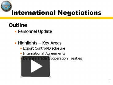 PPT – International Negotiations PowerPoint Presentation | Free To View ...