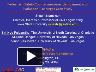 PPT – Pedestrian Safety Countermeasures Deployment And Evaluation: Las ...