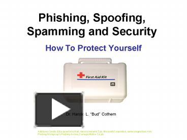 PPT – Phishing, Spoofing, Spamming And Security PowerPoint Presentation ...