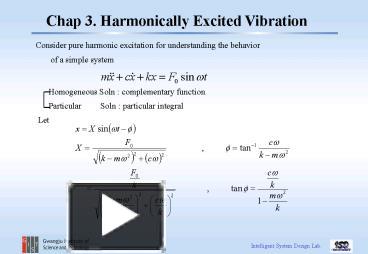 PPT – Chap 3' Harmonically Excited Vibration PowerPoint Presentation ...