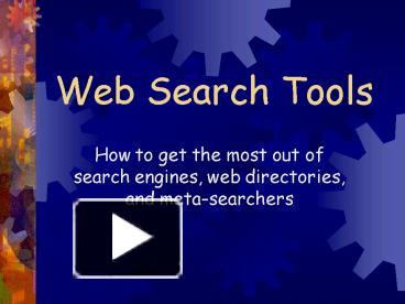 PPT – Web Search Tools PowerPoint Presentation | Free To Download - Id ...