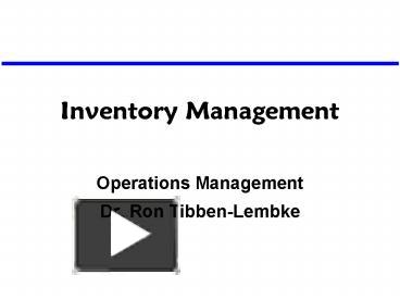 PPT – Inventory Management PowerPoint Presentation | Free To View - Id ...