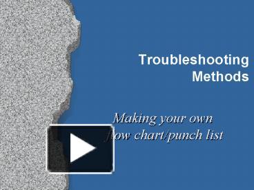 Ppt Troubleshooting Methods Powerpoint Presentation Free To View