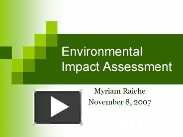 PPT Environmental Impact Assessment PowerPoint Presentation Free To