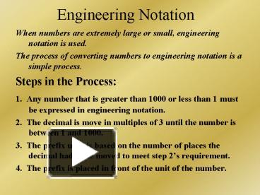 PPT – Engineering Notation PowerPoint presentation | free to view - id