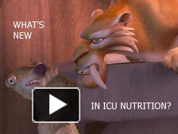 PPT – IN ICU NUTRITION PowerPoint Presentation | Free To View - Id ...