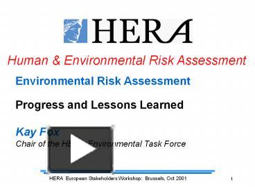 PPT – Environmental Risk Assessment PowerPoint Presentation | Free To ...