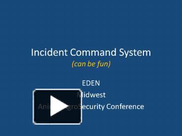 PPT – Incident Command System Can Be Fun PowerPoint Presentation | Free ...