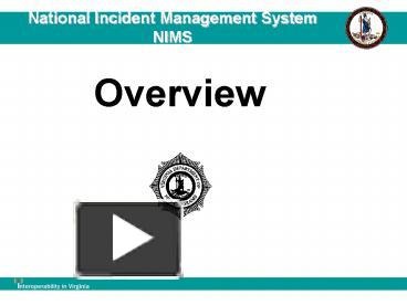 Ppt National Incident Management System Nims Powerpoint Presentation