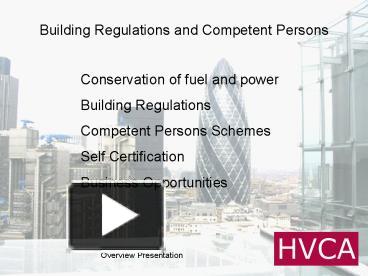 PPT – Building Regulations And Competent Persons PowerPoint ...