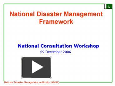 PPT – National Disaster Management Framework PowerPoint Presentation ...