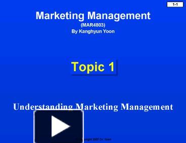 PPT – Understanding Marketing Management PowerPoint Presentation | Free ...