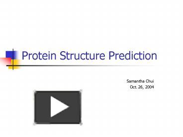 PPT Protein Structure Prediction PowerPoint Presentation Free To