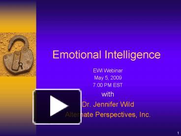 PPT – Emotional Intelligence PowerPoint presentation | free to view