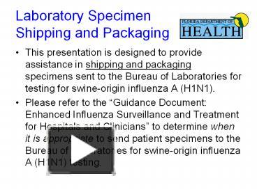 Ppt Laboratory Specimen Shipping And Packaging Powerpoint