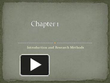 PPT – Introduction And Research Methods PowerPoint Presentation | Free ...