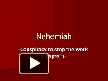 PPT – Nehemiah PowerPoint Presentation | Free To View - Id: 19f925-ZDc1Z