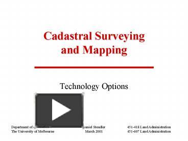 PPT – Cadastral Surveying And Mapping PowerPoint Presentation | Free To ...