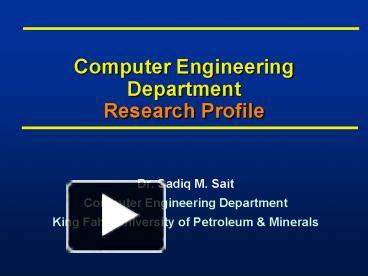 PPT – Computer Engineering Department Research Profile PowerPoint ...