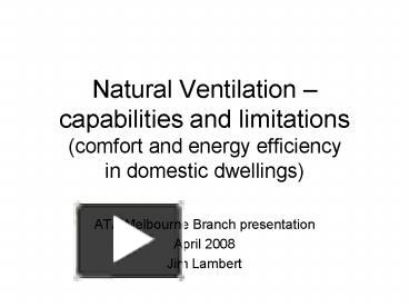 PPT – Natural Ventilation PowerPoint Presentation | Free To Download ...