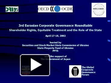 PPT – The OECD Corporate Governance Principles, Shareholders Rights And ...