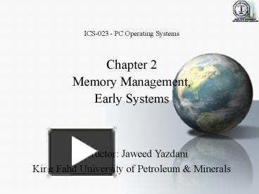 PPT – Memory Management PowerPoint Presentation | Free To View - Id ...