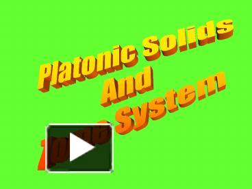 PPT – Platonic Solids PowerPoint Presentation | Free To View - Id ...